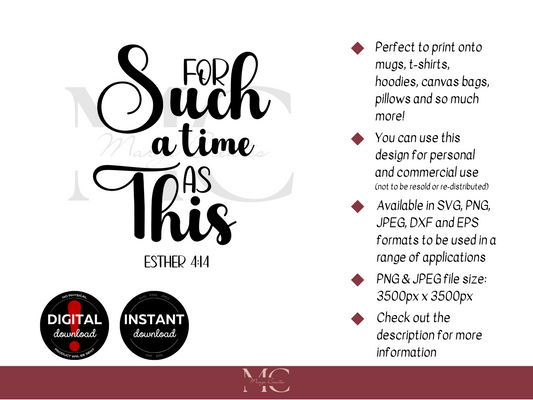 For Such A Time As This PNG & SVG