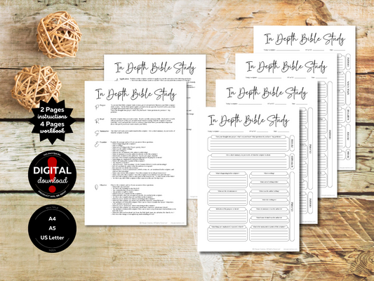In-Depth Bible Study Workbook