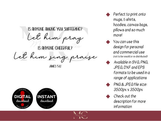 Is Anyone Among You Suffering? Let Him Pray PNG & SVG