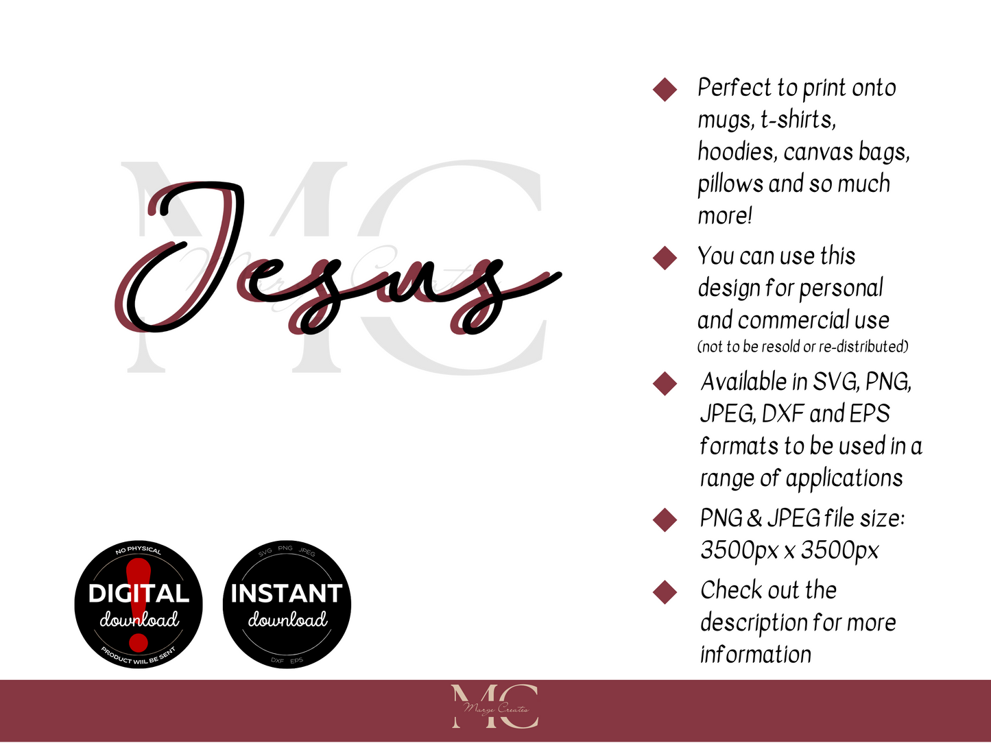 Jesus - Two Tone Design 2 PNG & SVG
