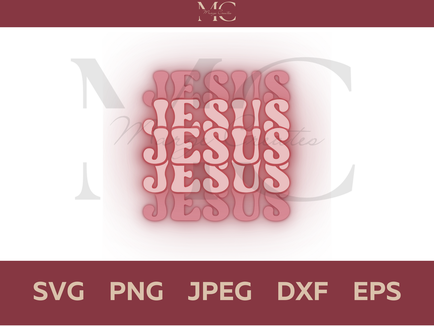 Jesus - 3 Tiered 2 Tone Design 3 PNG & SVG