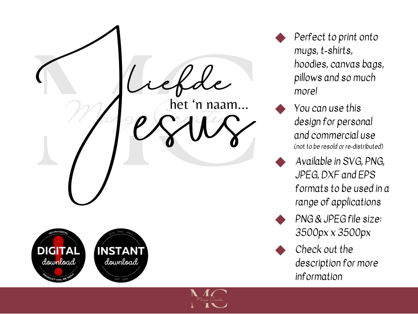 Liefde Het 'n Naam... Jesus PNG & SVG