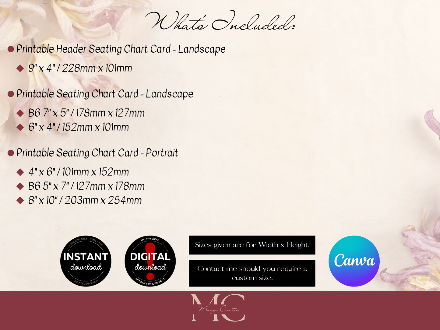 Eucalyptus & Gold Wedding Seating Chart Card Templates, Printable Templates