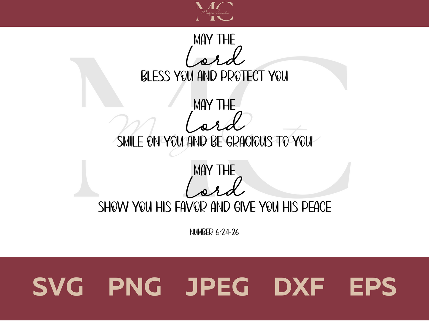 May The Lord Bless You And Protect You PNG & SVG