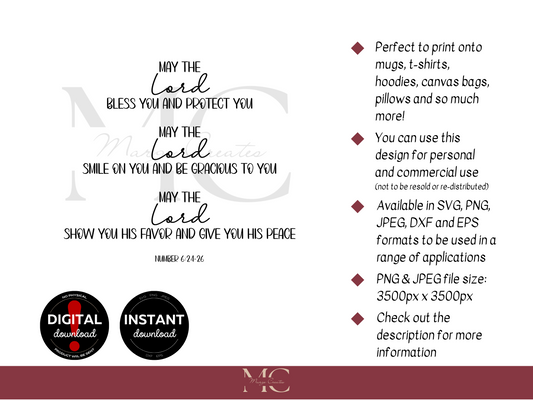 May The Lord Bless You And Protect You PNG & SVG