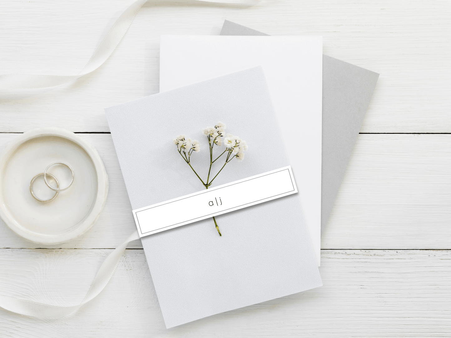 Minimalist Round Photo Wedding Invitation Suite with Envelope Decoration Templates, Envelope Design 2 (2Pc), Printable Templates