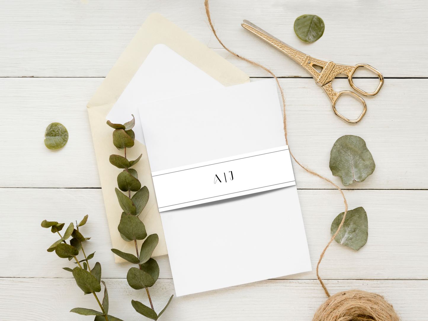 Modern Minimalist Photo Wedding Envelope Decorative Template Bundle, Printable Templates