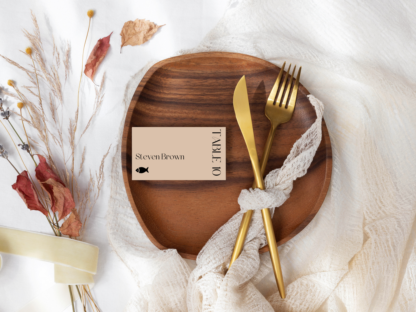 Modern Minimalist Wedding Seating Card Template, Printable Templates