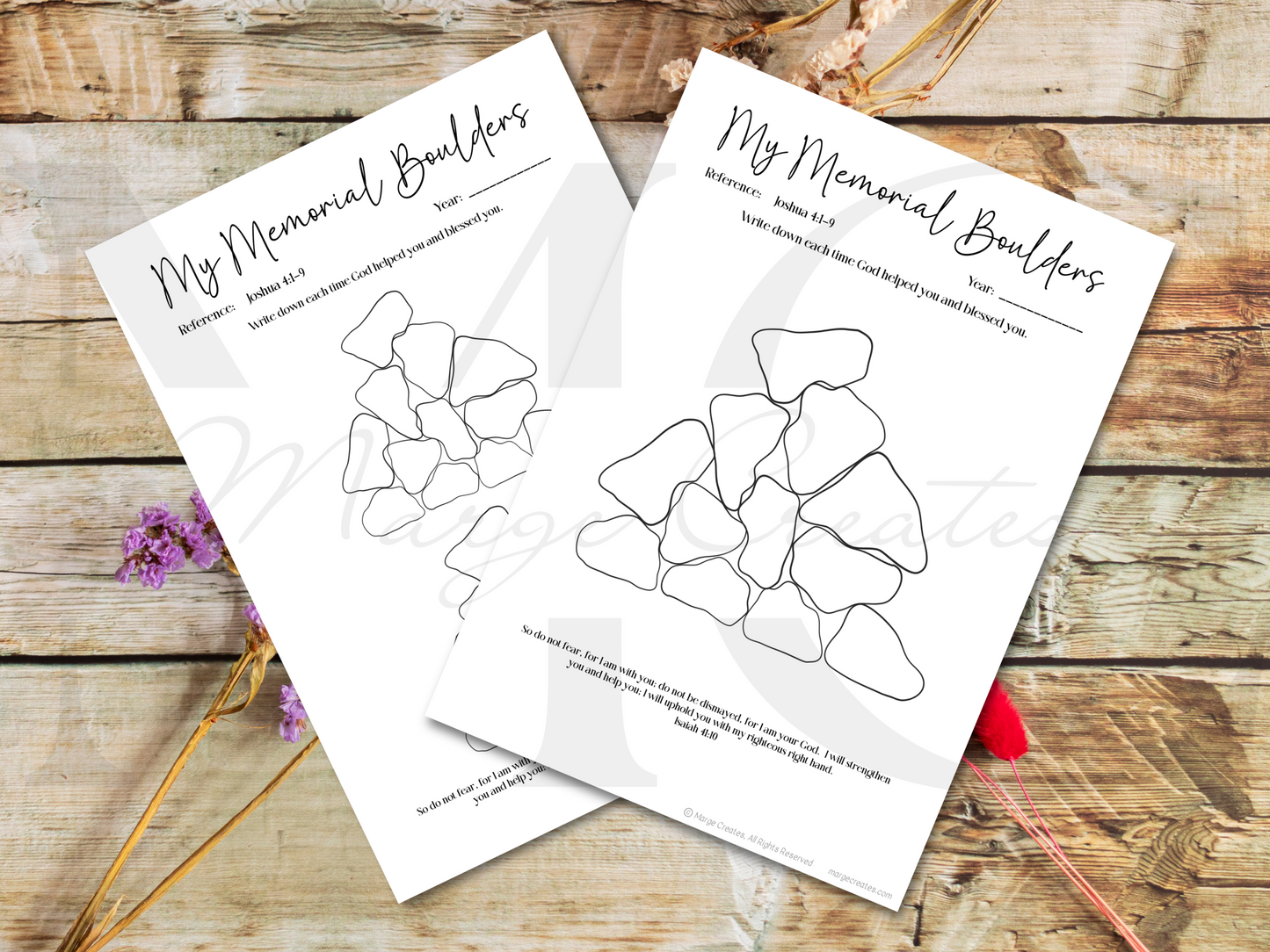 My Memorial Boulder Worksheet