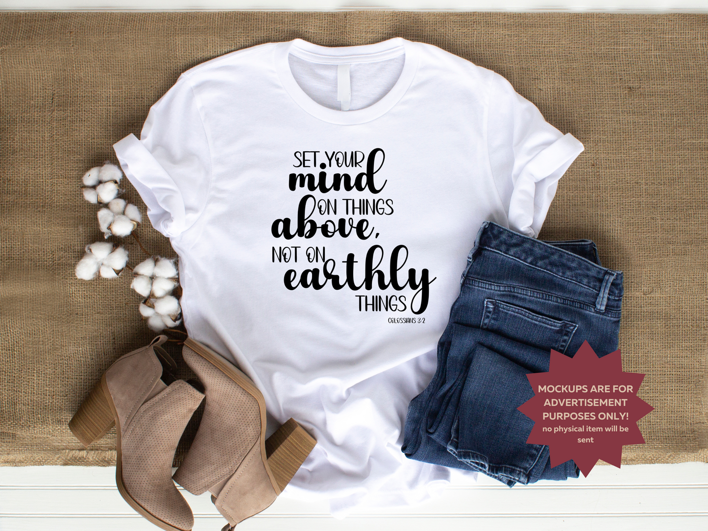Set Your Mind on Things Above, Not on Earthly Things PNG & SVG