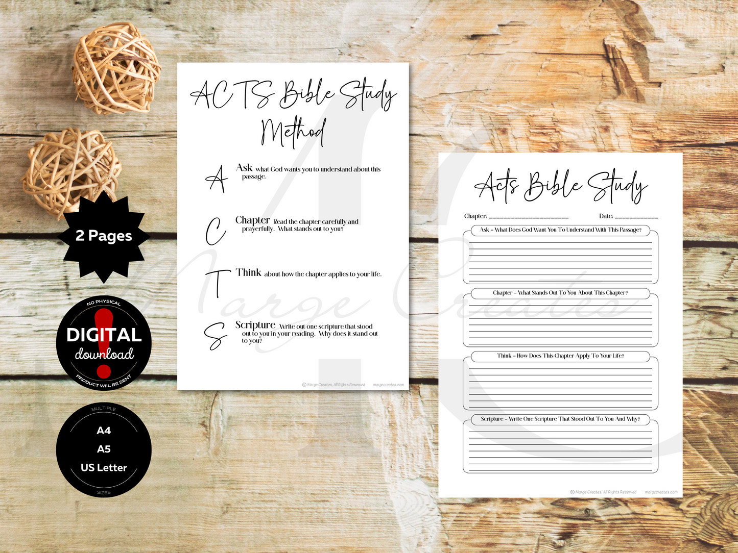ACTS Bible Study Method Worksheet