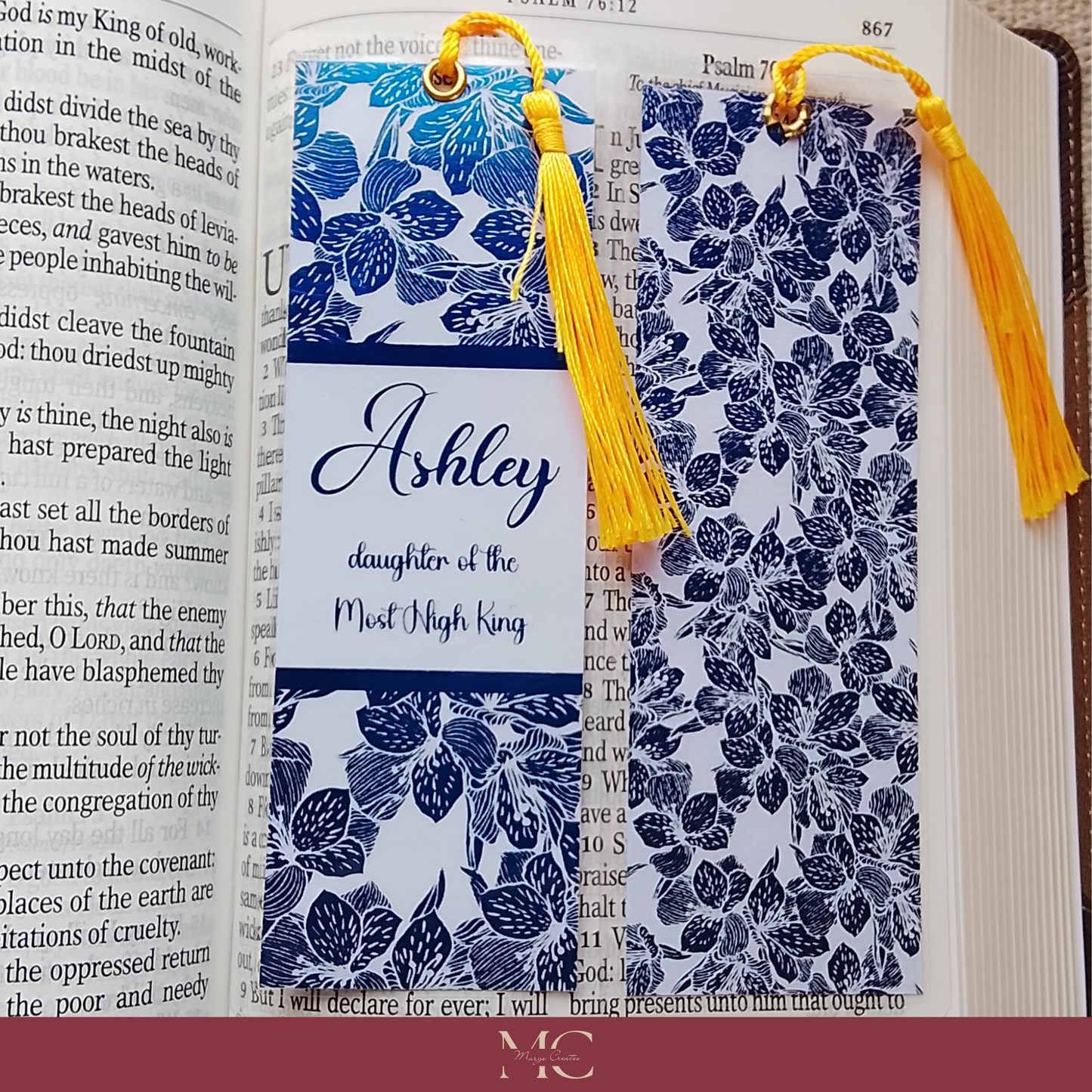 Personalized Daughter of the Most High King Bookmark