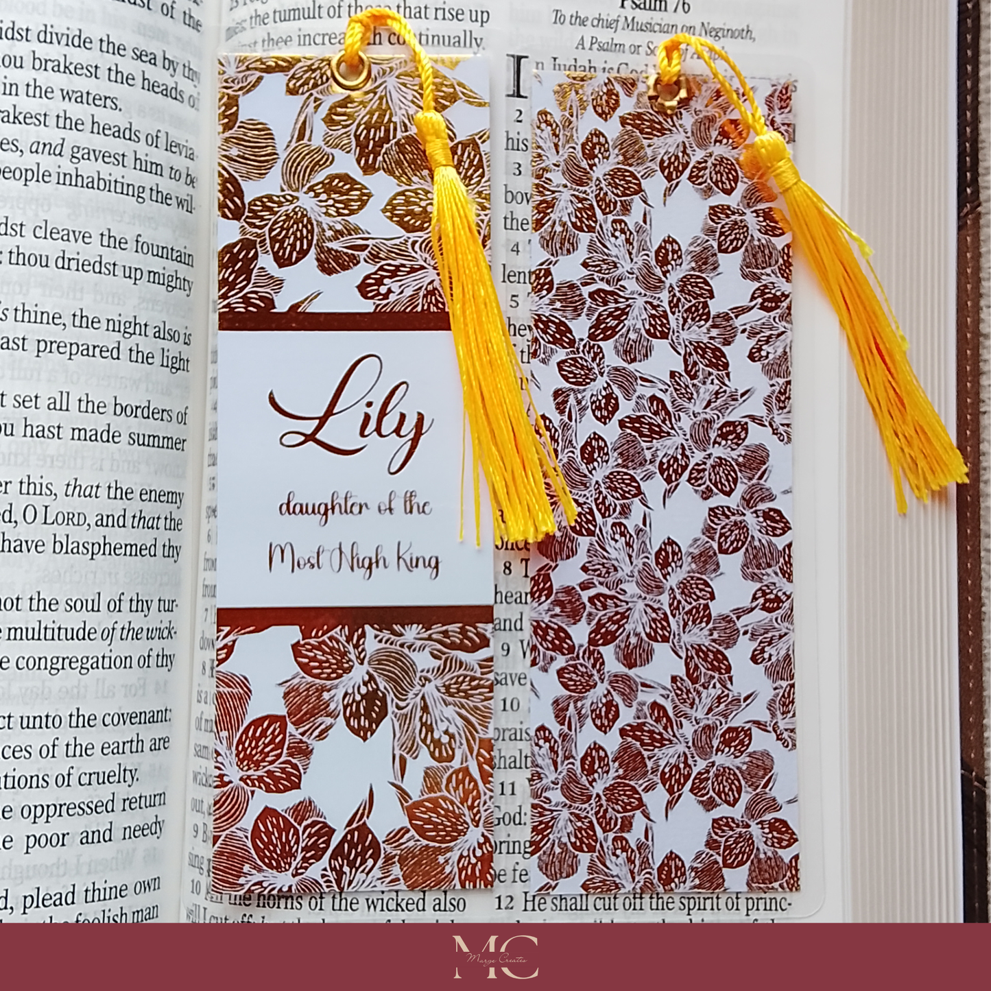 Personalized Daughter of the Most High King Bookmark