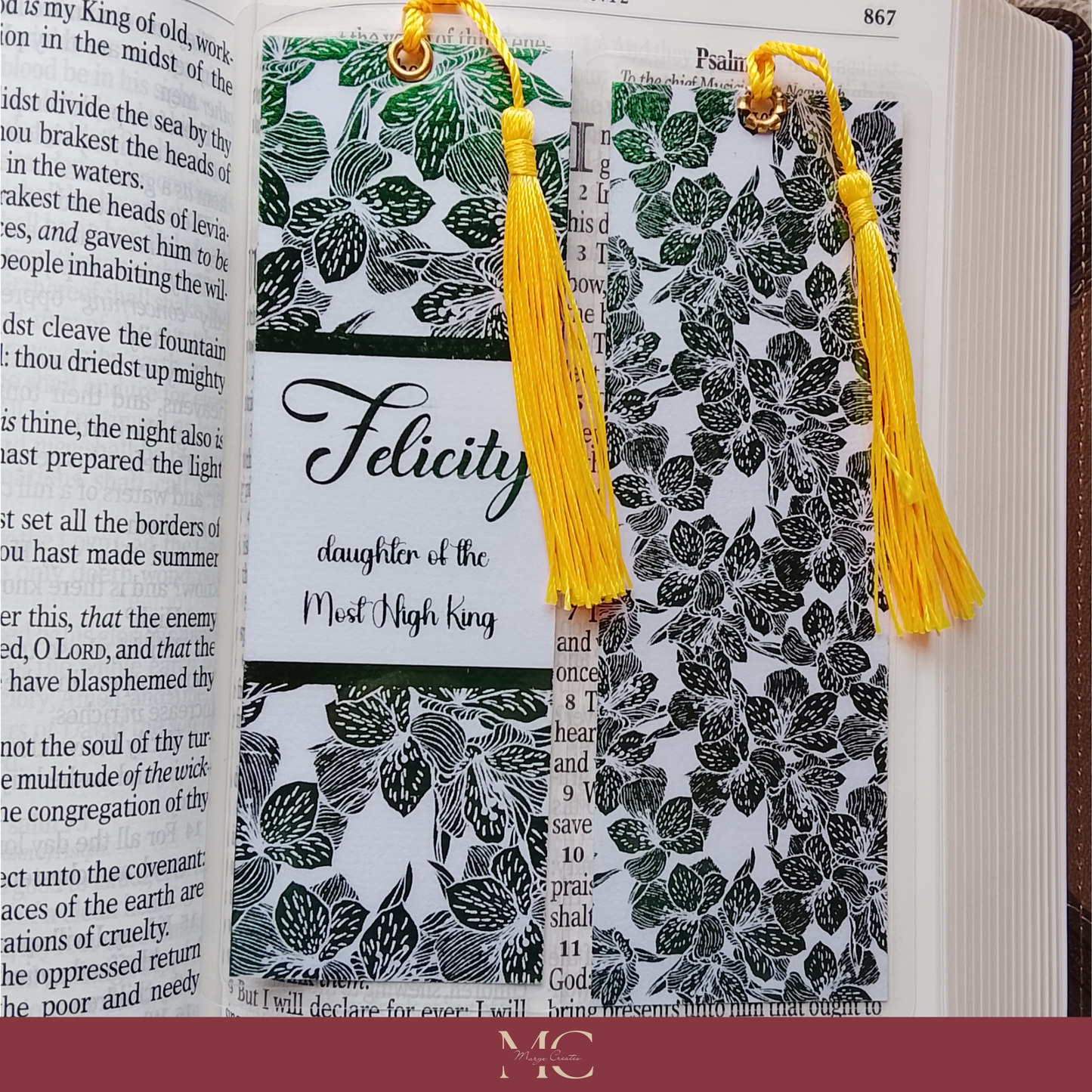 Personalized Daughter of the Most High King Bookmark