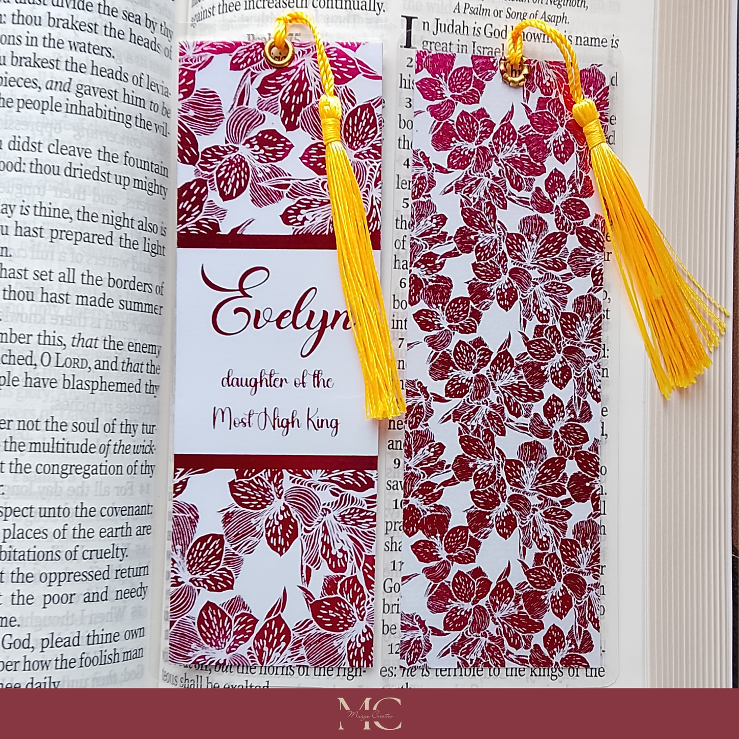 Personalized Daughter of the Most High King Bookmark