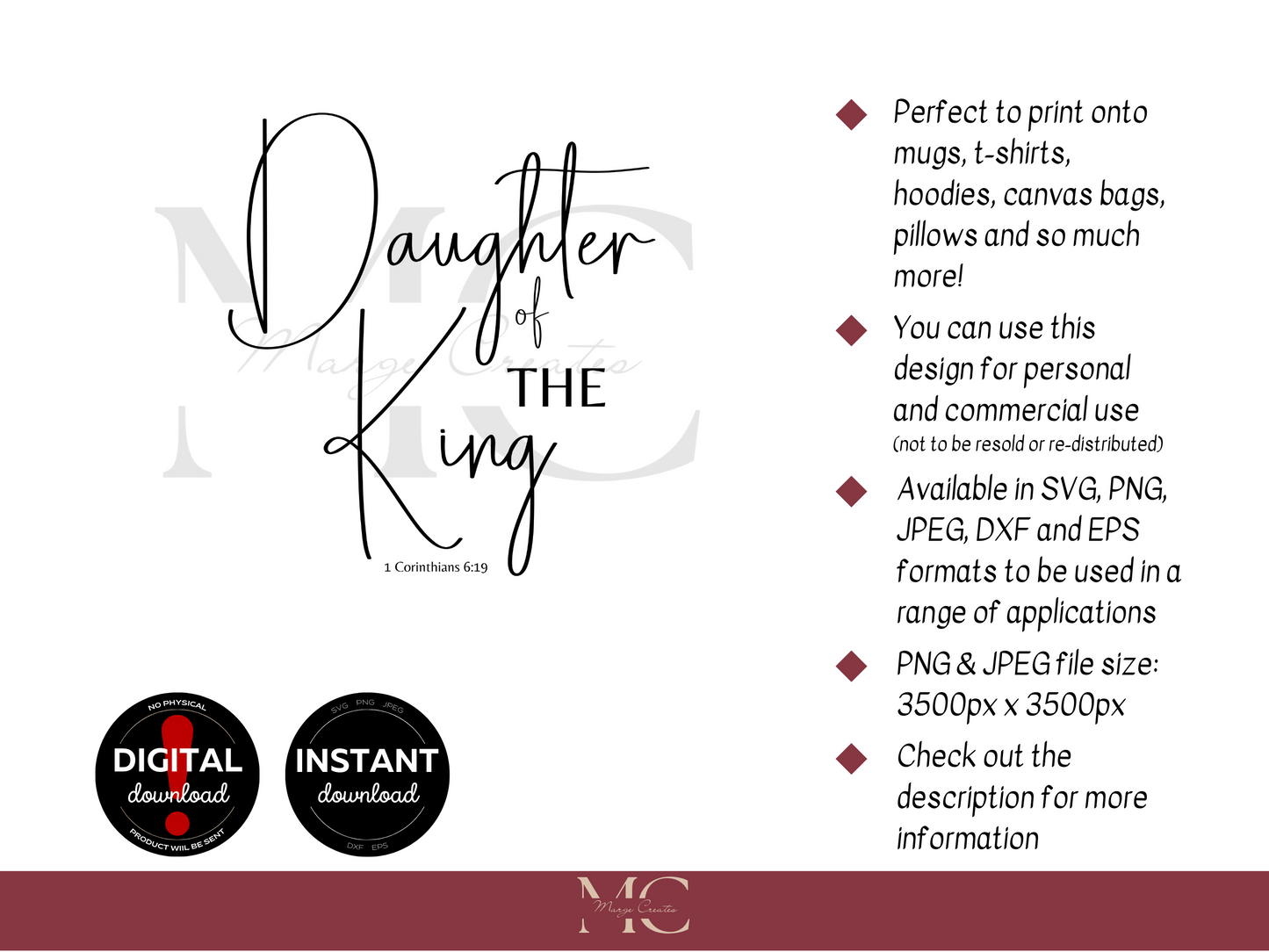 Daughter Of The King PNG & SVG