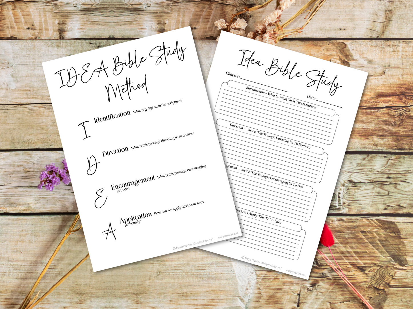 IDEA Bible Study Method Worksheet