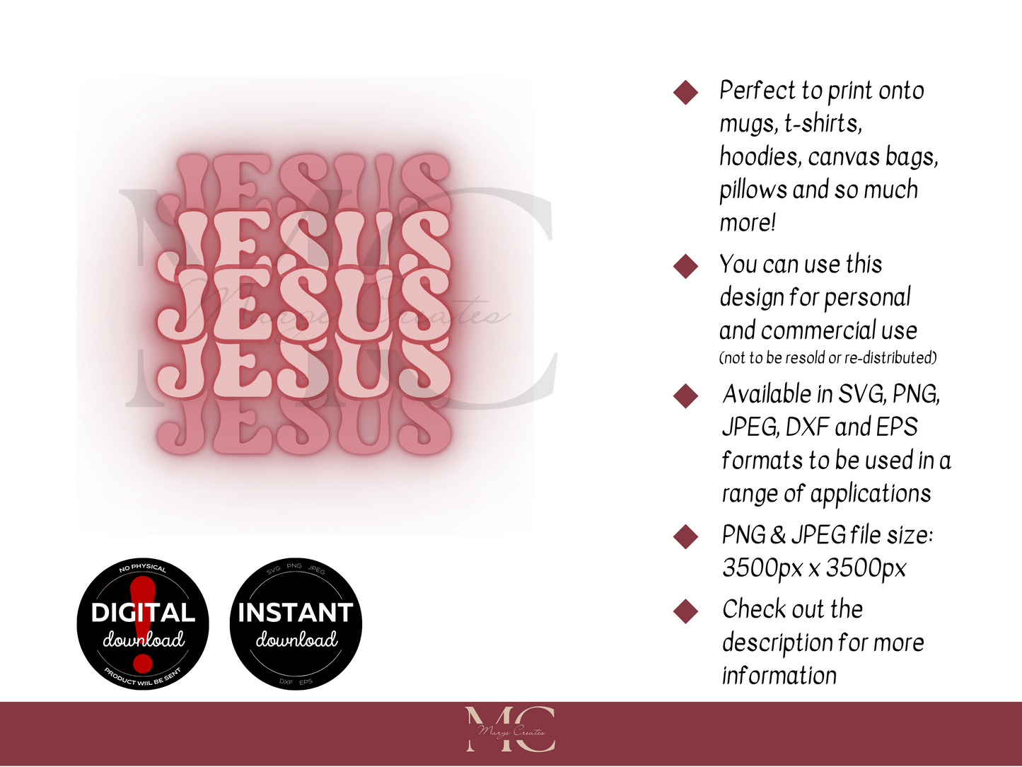 Jesus - 3 Tiered 2 Tone Design 3 PNG & SVG