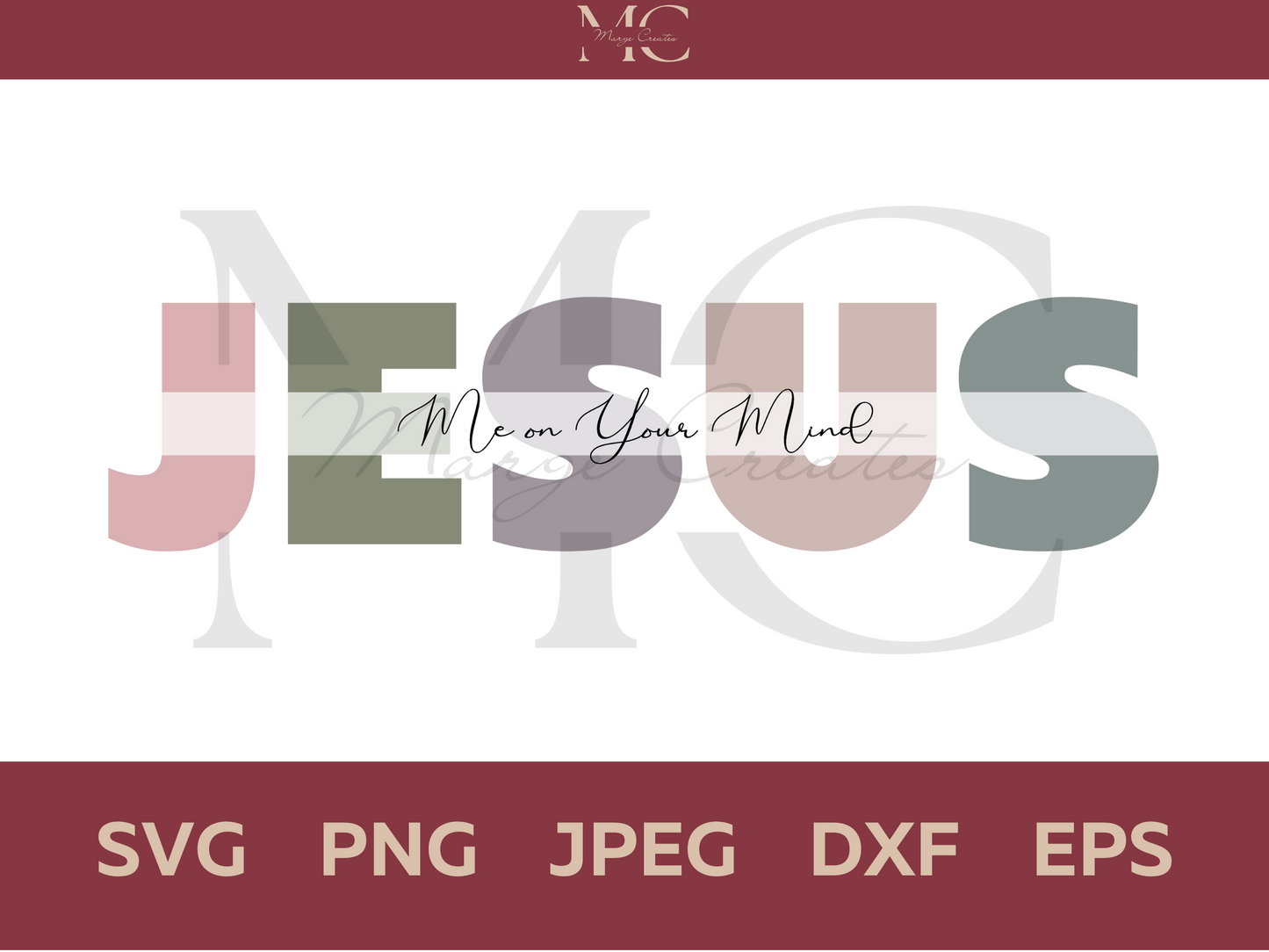 Me On Your Mind - Jesus SVG PNG