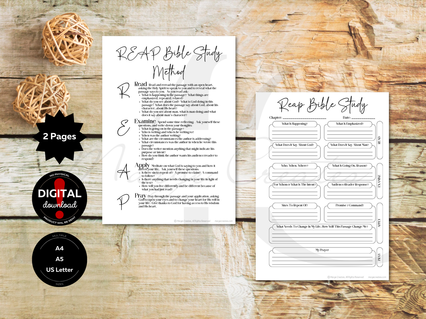 REAP Bible Study Method Worksheet