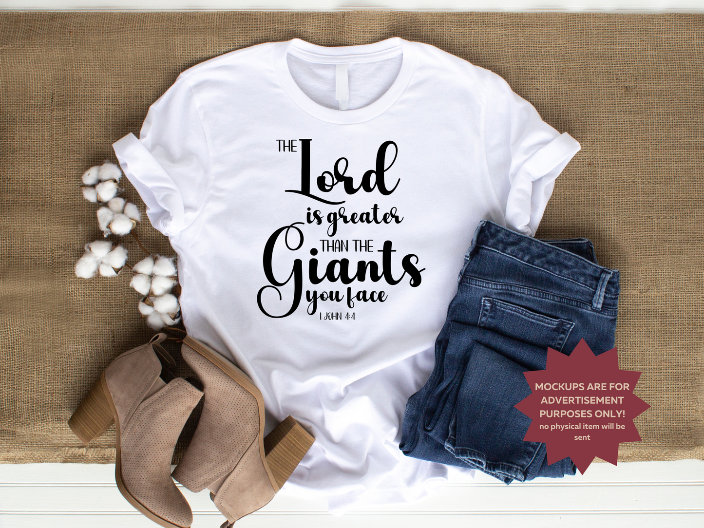The Lord is Greater Than the Giants You Face PNG & SVG